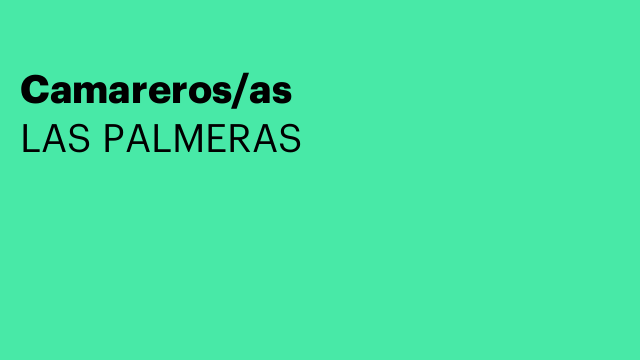 Camareros/as