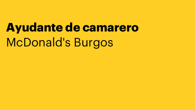 Ayudante de camarero