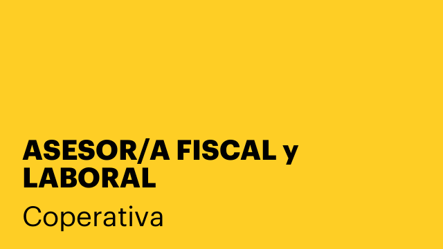 ASESOR/A FISCAL y LABORAL