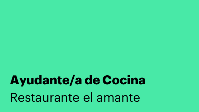 Ayudante/a de Cocina
