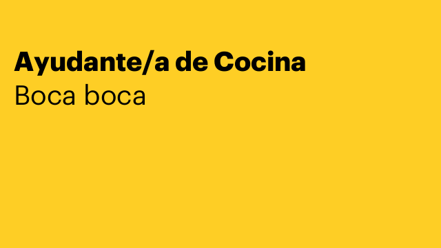 Ayudante/a de Cocina