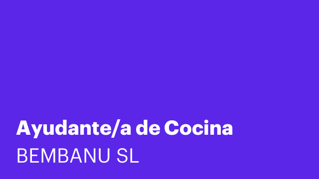 Ayudante/a de Cocina