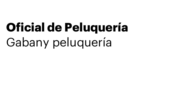 Oficial de Peluquería