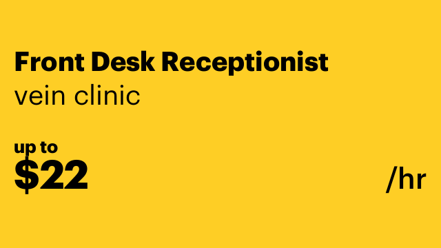 Front Desk Receptionist