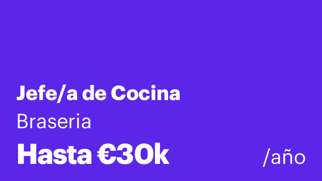 Jefe/a de Cocina