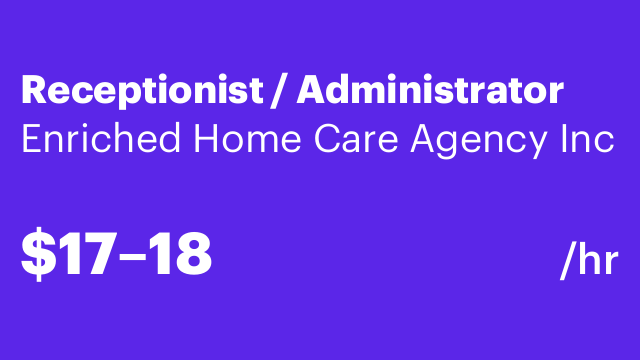 Receptionist / Administrator