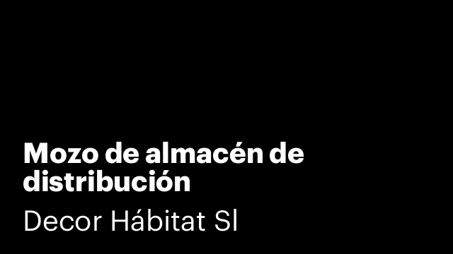 Mozo de almacén de distribución