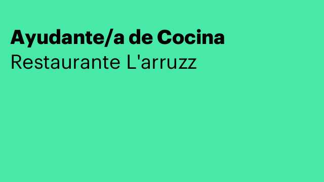 Ayudante/a de Cocina