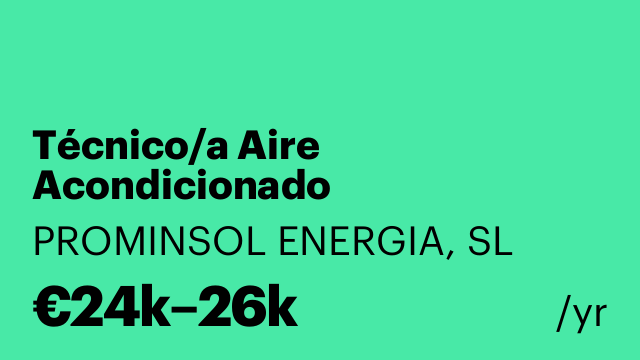 Técnico/a Aire Acondicionado