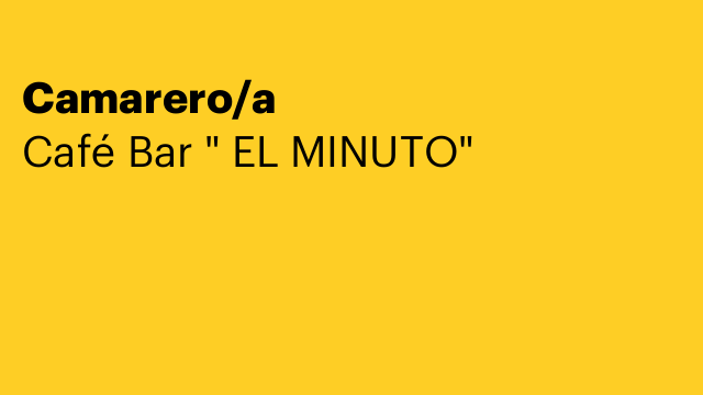 Camarero/a
