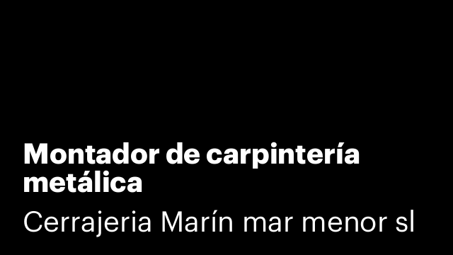 Montador de carpintería metálica