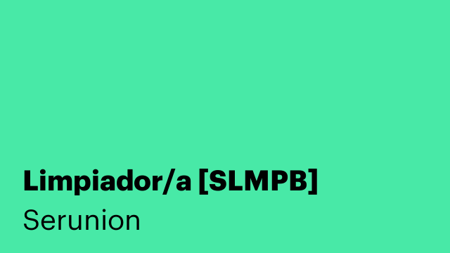 Limpiador/a [SLMPB]