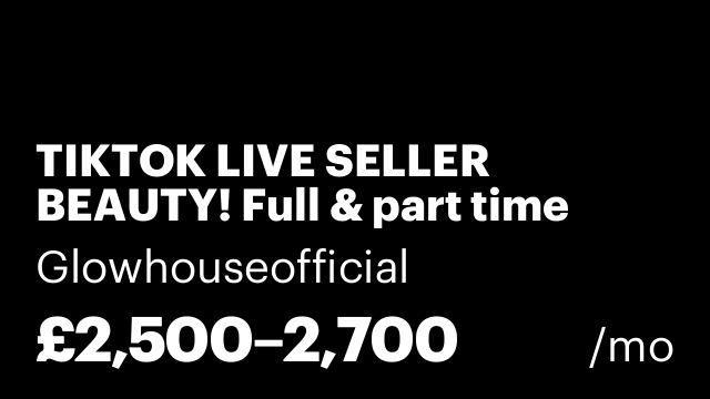 TIKTOK LIVE SELLER BEAUTY! Full & part time