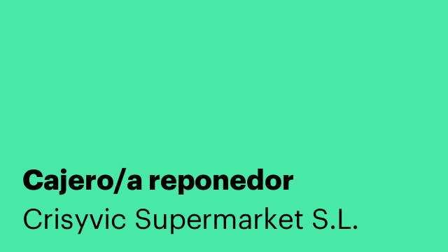 Cajero/a reponedor