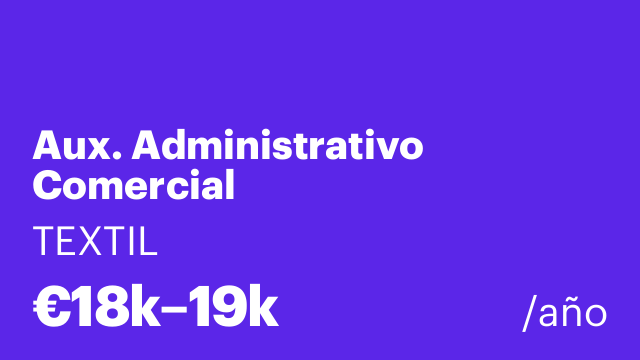 Aux. Administrativo Comercial