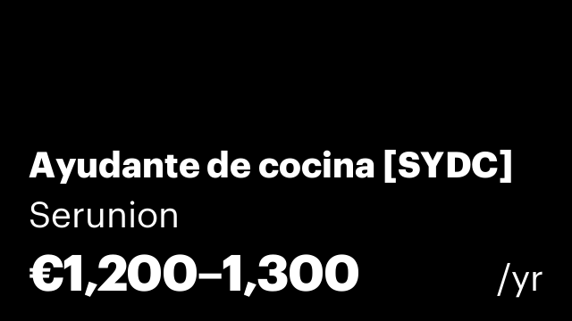 Ayudante de cocina [SYDC]