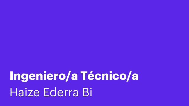 Ingeniero/a Técnico/a