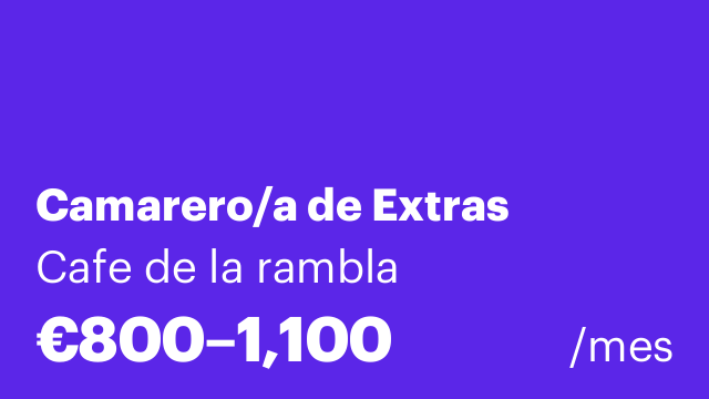 Camarero/a de Extras