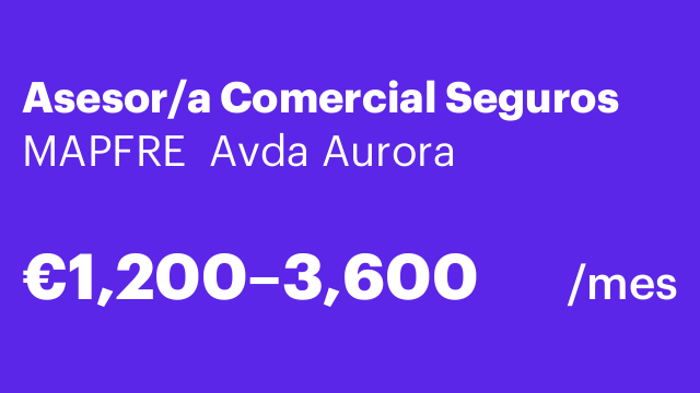 Asesor/a Comercial Seguros