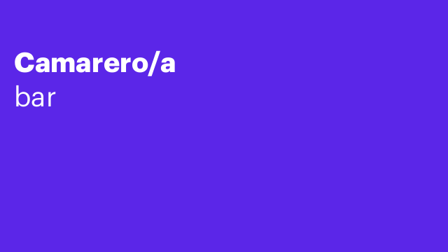 Camarero/a
