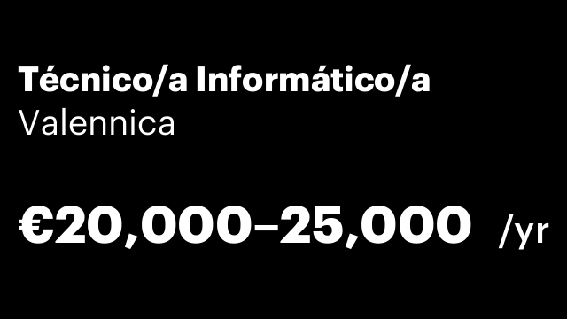 Técnico/a Informático/a