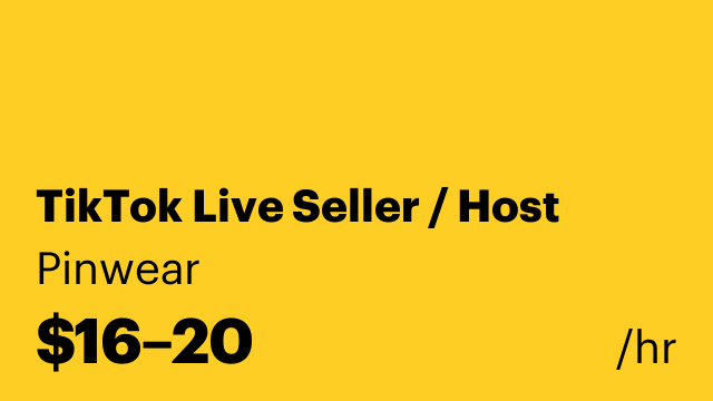 TikTok Live Seller / Host