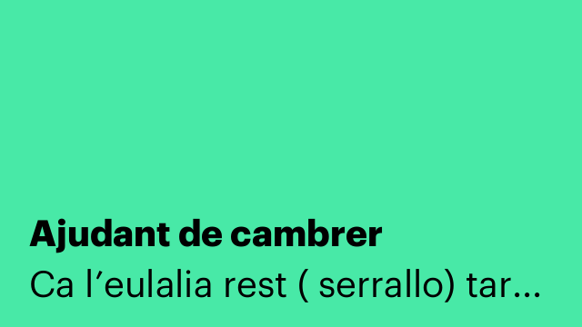 Ajudant de cambrer