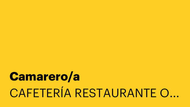 Camarero/a