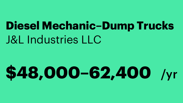 Diesel Mechanic–Dump Trucks