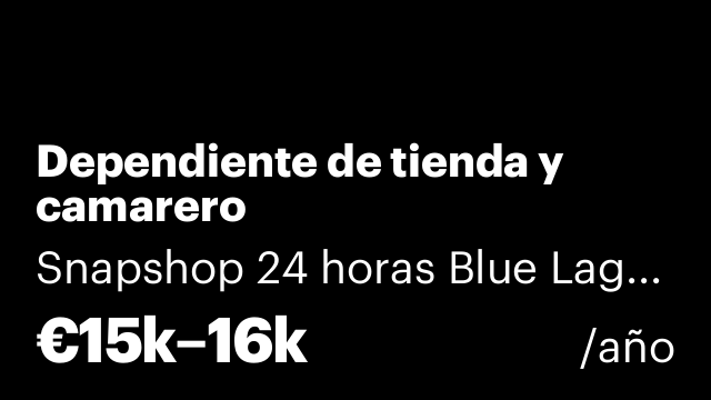 Dependiente de tienda y camarero