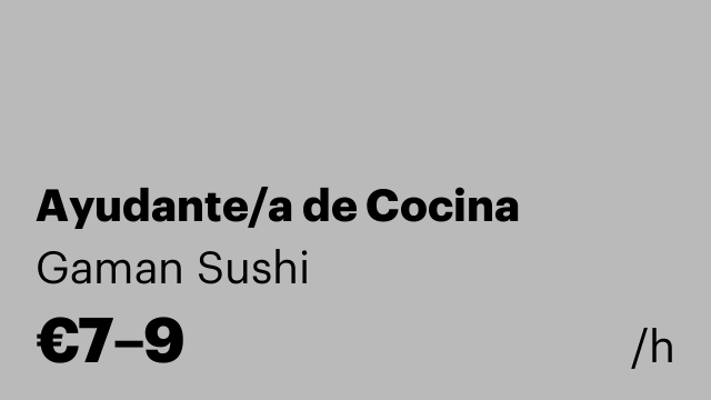 Ayudante/a de Cocina