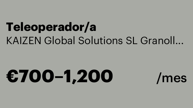 Teleoperador/a