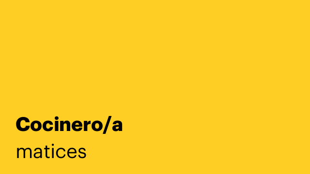 Cocinero/a