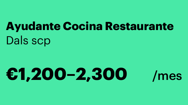 Ayudante Cocina Restaurante
