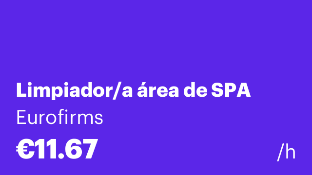 Limpiador/a área de SPA