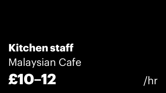 Kitchen staff