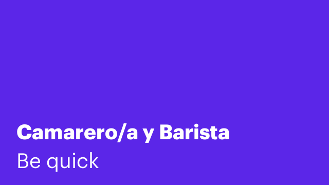 Camarero/a y Barista