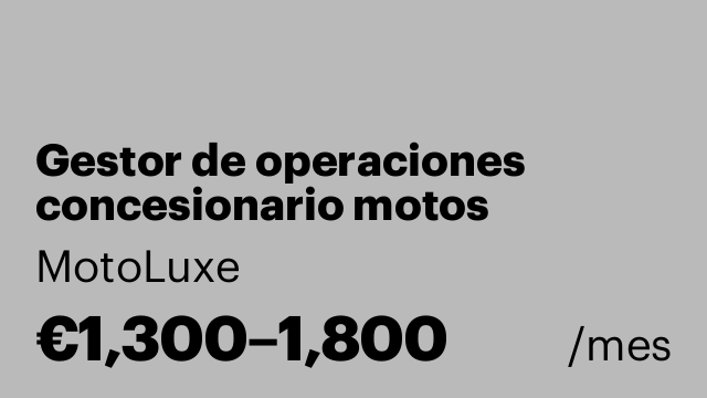 Gestor de operaciones concesionario motos