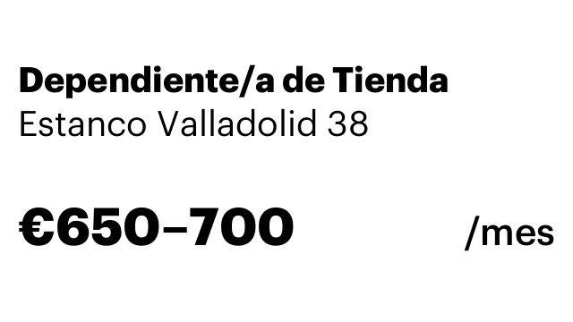 Dependiente/a de Tienda
