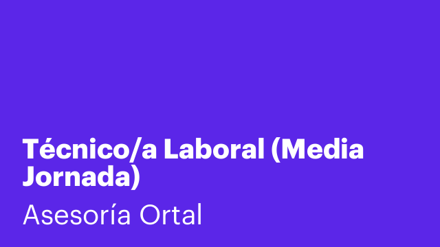 Técnico/a Laboral (Media Jornada)
