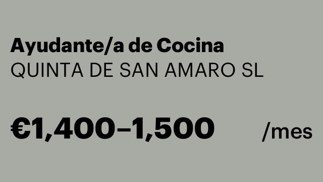 Ayudante/a de Cocina