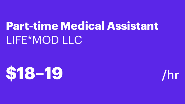 Part-time Medical Assistant