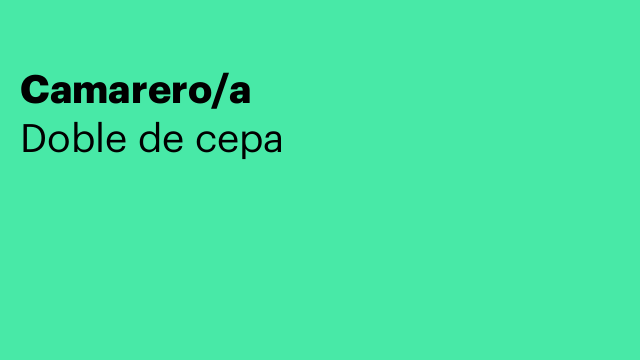 Camarero/a