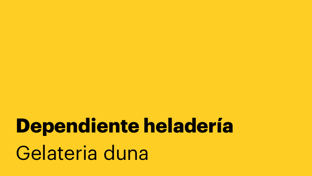 Dependiente heladería