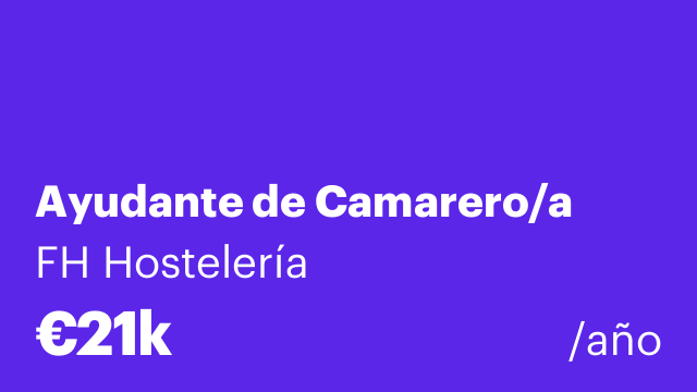 Ayudante de Camarero/a