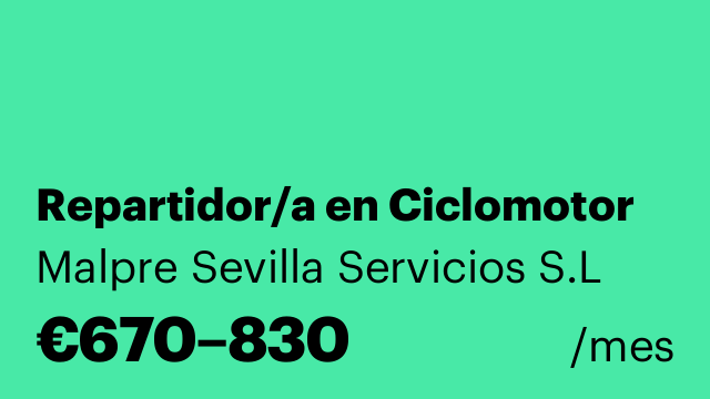 Repartidor/a en Ciclomotor