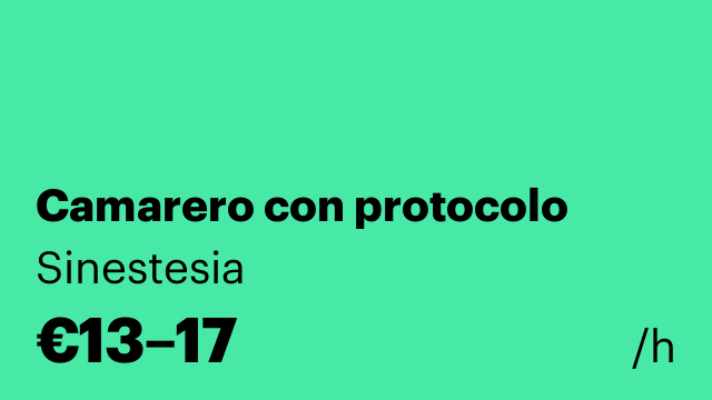 Camarero con protocolo