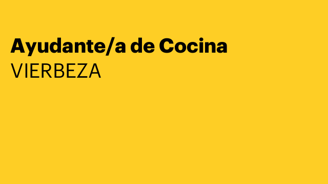 Ayudante/a de Cocina