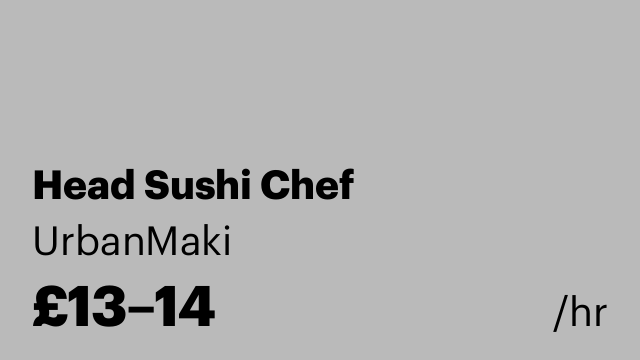 Head Sushi Chef
