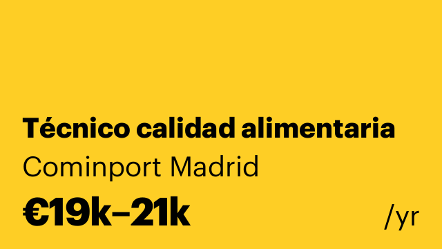 Técnico calidad alimentaria